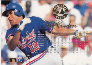 1994 Flair #187 Wil Cordero Back