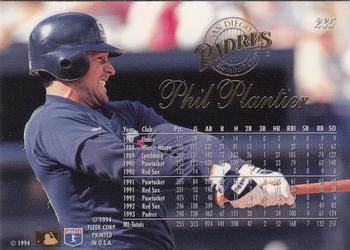 1994 Flair #235 Phil Plantier Back