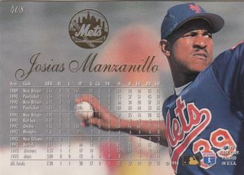 1994 Flair #408 Josias Manzanillo Back