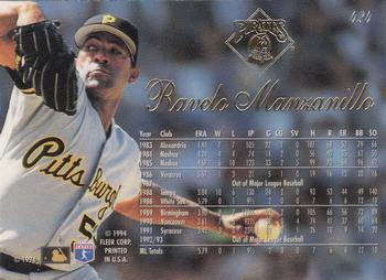 1994 Flair #424 Ravelo Manzanillo Back