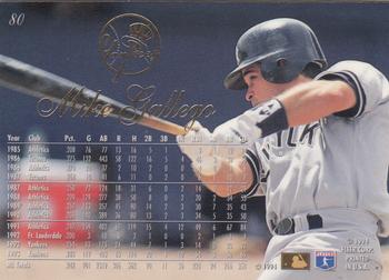 1994 Flair #80 Mike Gallego Back