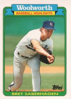 1990 Topps Woolworth Baseball Highlights #3 Bret Saberhagen Front