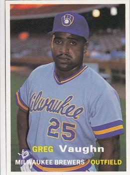 1990 SCD Baseball Card Price Guide Monthly #18 Greg Vaughn Front