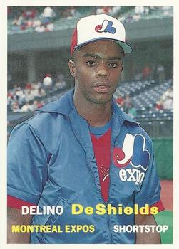 1990 SCD Baseball Card Price Guide Monthly #47 Delino DeShields  Front