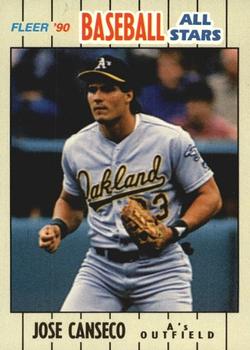 1990 Fleer Baseball All-Stars #4 Jose Canseco Front