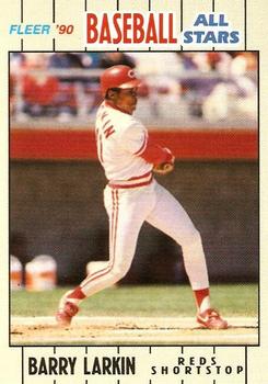 1990 Fleer Baseball All-Stars #23 Barry Larkin Front