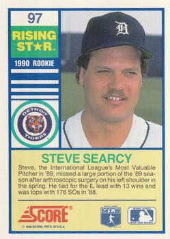 1990 Score Rising Stars #97 Steve Searcy Back