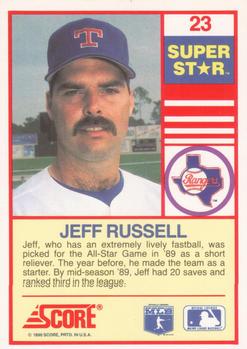 1990 Score 100 Superstars #23 Jeff Russell Back