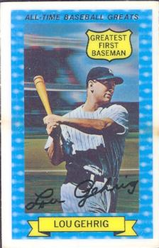 1972 Kellogg's 3-D All-Time Baseball Greats #13 Lou Gehrig  Front