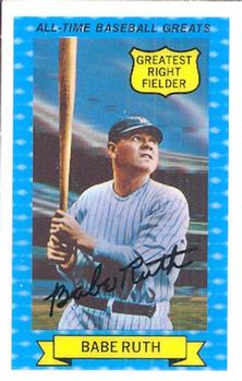 1972 Kellogg's 3-D All-Time Baseball Greats #14 Babe Ruth  Front