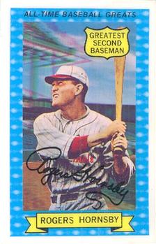 1972 Kellogg's 3-D All-Time Baseball Greats #2 Rogers Hornsby  Front