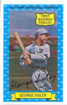 1972 Kellogg's 3-D All-Time Baseball Greats #5 George Sisler  Front