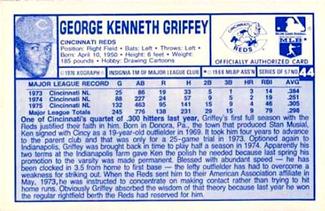 1976 Kellogg's 3-D Super Stars #44 Ken Griffey Back