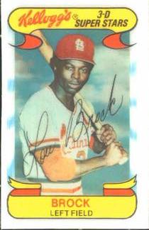 1978 Kellogg's 3-D Super Stars #7 Lou Brock Front