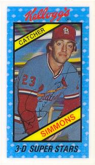 1980 Kellogg's 3-D Super Stars #45 Ted Simmons Front