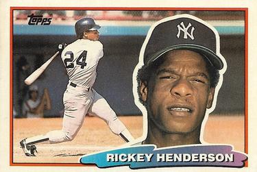 1988 Topps Big #165 Rickey Henderson Front