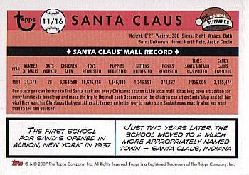 2007 Topps Santa Claus #11 Santa Claus Back