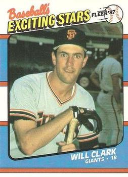 1987 Fleer Baseball's Exciting Stars #10 Will Clark Front