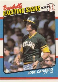 1987 Fleer Baseball's Exciting Stars #7 Jose Canseco Front