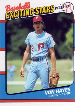 1987 Fleer Baseball's Exciting Stars #23 Von Hayes Front