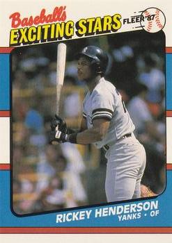 1987 Fleer Baseball's Exciting Stars #24 Rickey Henderson Front