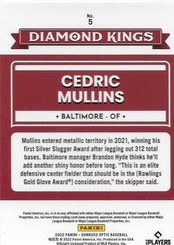 2022 Donruss Optic #5 Cedric Mullins Back