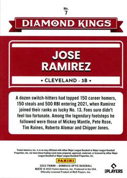 2022 Donruss Optic #7 Jose Ramirez Back