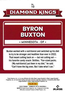 2022 Donruss Optic #10 Byron Buxton Back