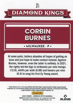 2022 Donruss Optic #21 Corbin Burnes Back