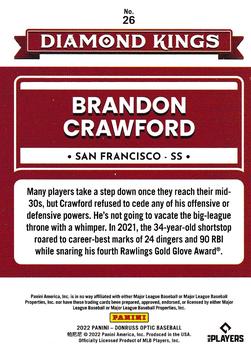 2022 Donruss Optic #26 Brandon Crawford Back