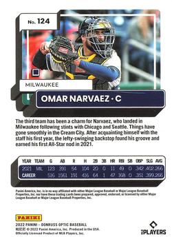 2022 Donruss Optic #124 Omar Narvaez Back