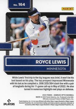2022 Donruss Optic #164 Royce Lewis Back