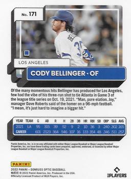 2022 Donruss Optic #171 Cody Bellinger Back