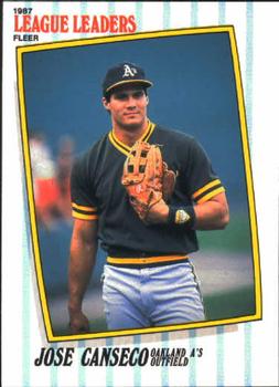 1987 Fleer League Leaders #8 Jose Canseco Front