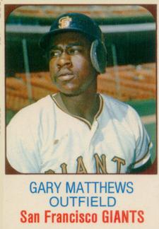 1975 Hostess #31 Gary Matthews  Front