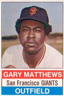 1976 Hostess #142 Gary Matthews Front