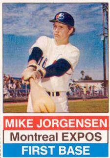 1976 Hostess #144 Mike Jorgensen Front