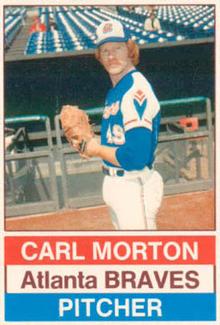 1976 Hostess #43 Carl Morton Front