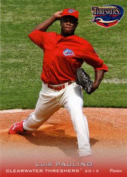 2013 Grandstand Clearwater Threshers #NNO Luis Paulino Front