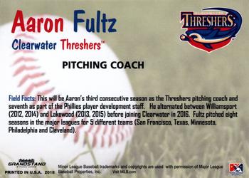 2018 Grandstand Clearwater Threshers #NNO Aaron Fultz Back