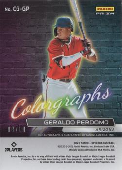 2022 Panini Chronicles - Colorgraphs Gold #CG-GP Geraldo Perdomo Back
