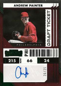 2022 Panini Chronicles - Contenders Prospect Ticket Autographs Draft Green #PT-AP Andrew Painter Front