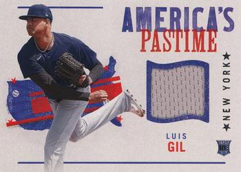 2022 Panini Chronicles - America's Pastime Swatches #APS-LG Luis Gil Front