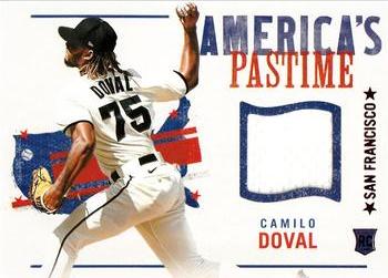 2022 Panini Chronicles - America's Pastime Swatches Red #APS-CD Camilo Doval Front
