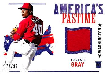 2022 Panini Chronicles - America's Pastime Swatches Blue #APS-JG Josiah Gray Front