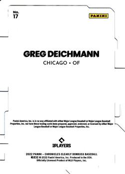 2022 Panini Chronicles - Clearly Donruss #17 Greg Deichmann Back