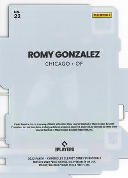 2022 Panini Chronicles - Clearly Donruss #22 Romy Gonzalez Back