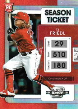 2022 Panini Chronicles - Contenders Optic Holo #16 TJ Friedl Front