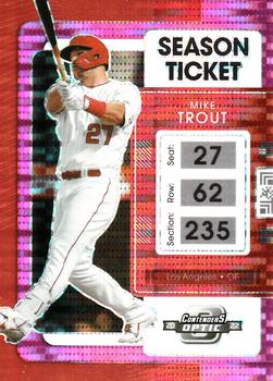 2022 Panini Chronicles - Contenders Optic Pink Pulsar #5 Mike Trout Front