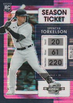 2022 Panini Chronicles - Contenders Optic Pink Pulsar #22 Spencer Torkelson Front